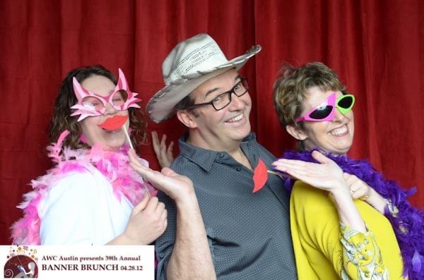 Julie T and guests in photo booth